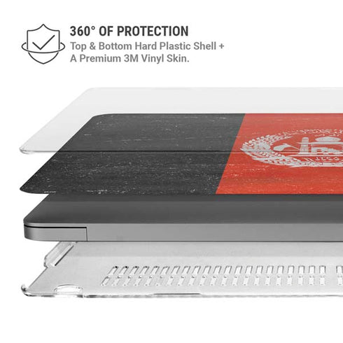 Afghanistan Flag Distressed MacBook Cases